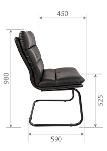 Офисное кресло CHAIRMAN 919V, экокожа, черный